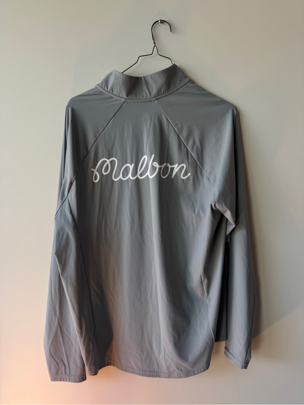 Malbon Men's Grey Golf Quarter Zip